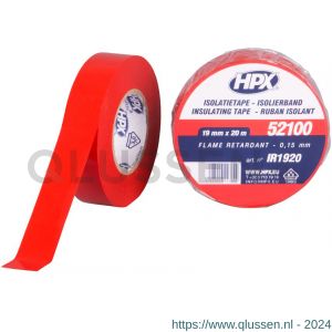 HPX PVC isolatietape VDE rood 19 mm x 20 m IR1920