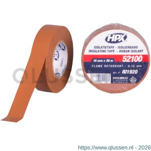 HPX PVC isolatietape VDE bruin 19 mm x 20 m IU1920