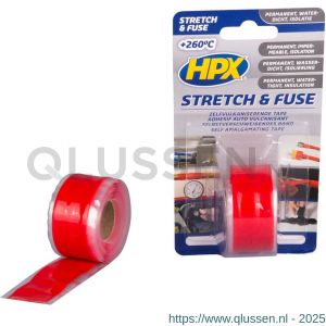 HPX Stretch en Fuse zelfvulkaniserende afdichtingstape rood 25 mm x 3 m SO2503