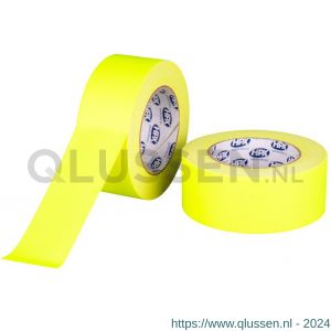 HPX Fluo gaffer textiel montage tape PRO geel 50 mm x 25 m YF5025