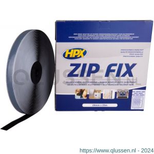 HPX Zip Fix klittenband haak zwart 20 mm x 25 m Z2025H