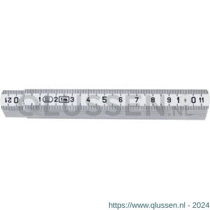 Hultafors K2107-1-10W DU duimstok K2000 kunststof glasfiber ABS wit 1 m 10 delen 203712