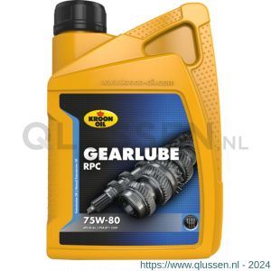 Kroon Oil Gearlube RPC 75W/80W handgeschakelde transmissie olie 1 L flacon 1210