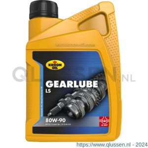 Kroon Oil Gearlube LS 80W-90 handgeschakelde transmissie olie 1 L flacon 1214