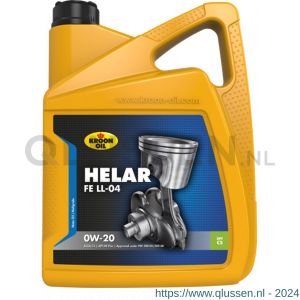 Kroon Oil Helar FE LL-04 0W-20 synthetische motorolie Synthetic Multigrades passenger car 5 L can 32498