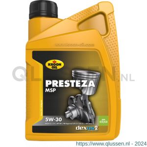 Kroon Oil Presteza MSP 5W-30 synthetische motorolie Synthetic Multigrades passenger car 1 L flacon 33228