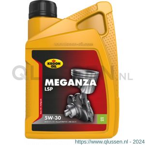 Kroon Oil Meganza LSP 5W-30 synthetische motorolie Synthetic Multigrades passenger car 1 L flacon 33892