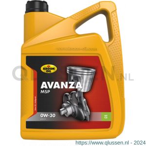 Kroon Oil Avanza MSP 0W-30 synthetische motorolie Synthetic Multigrades passenger car 5 L can 35942