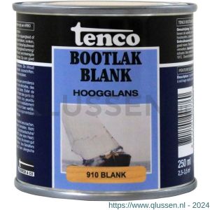 Tenco Bootlak blank 910 blank hoogglans 0,25 L blik 11250055