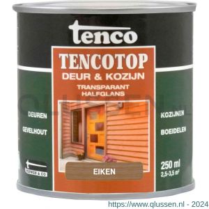 TencoTop Deur en Kozijn houtbeschermingsbeits transparant halfglans eiken 0,25 L blik 11053001