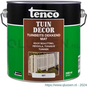 Tenco Tuindecor beits mat dekkend wit 2,5 L blik 11078604