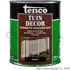 Tenco Tuindecor beits mat dekkend zwart 1 L blik 11078702