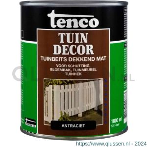 Tenco Tuindecor beits mat dekkend antraciet 1 L blik 11078802