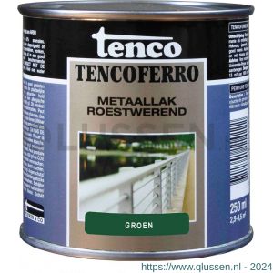 Tenco Ferro roestwerende ijzerverf metaallak dekkend 400 groen 0,25 L blik 11214055