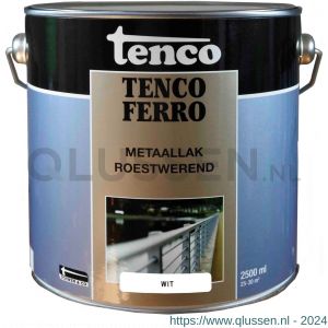 Tenco Ferro roestwerende ijzerverf metaallak dekkend 402 wit 2,5 L blik 11214268