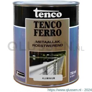 Tenco Ferro roestwerende ijzerverf metaallak dekkend 409 aluminium 0,75 L blik 11214965