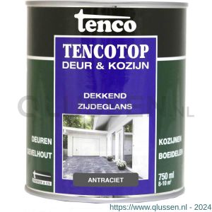 TencoTop Deur en Kozijn houtbeschermingsbeits dekkend zijdeglans antraciet 0,75 L 11032502