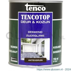 TencoTop Deur en Kozijn houtbeschermingsbeits dekkend zijdeglans antiekbruin 0,75 L blik 11033802