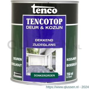 TencoTop Deur en Kozijn houtbeschermingsbeits dekkend zijdeglans donkergroen 0,75 L blik 11035102