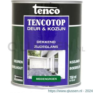 TencoTop Deur en Kozijn houtbeschermingsbeits dekkend zijdeglans middengroen 0,75 L blik 11035202