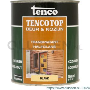 TencoTop Deur en Kozijn houtbeschermingsbeits transparant halfglans blank 0,75 L blik 11052102
