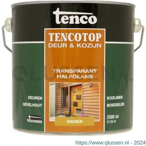 TencoTop Deur en Kozijn houtbeschermingsbeits transparant halfglans grenen 2,5 L blik 11052304