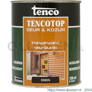 TencoTop Deur en Kozijn houtbeschermingsbeits transparant halfglans ebben 0,75 L blik 11052402