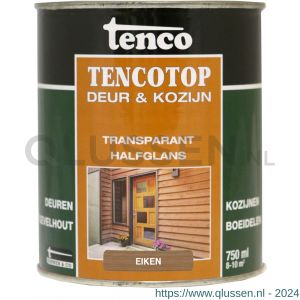 TencoTop Deur en Kozijn houtbeschermingsbeits transparant halfglans eiken 0,75 L blik 11053002