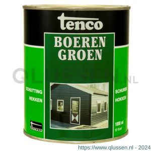 Tenco Boerengroen beits dekkend groen 1 L blik 11080103