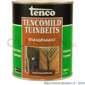 TencoMild tuinbeits transparant kastanjebruin 1 L blik 11083002