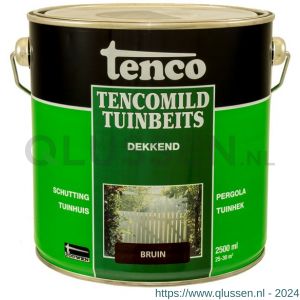 TencoMild houtbeschermingsbeits dekkend bruin 2,5 L blik 11092004