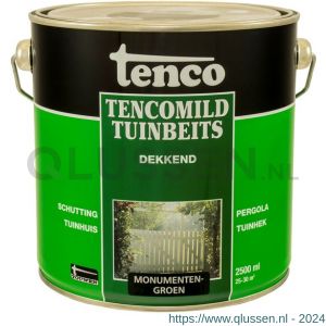 TencoMild houtbeschermingsbeits dekkend monumenten groen 2,5 L blik 11094004