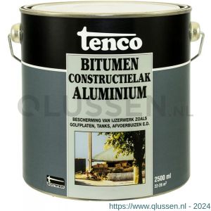 Tenco Bitumen constructielak deklaag coating aluminium 2,5 L blik 13000004