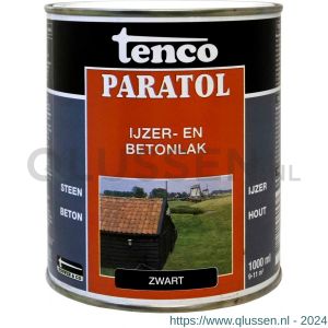 Tenco Paratol ijzer- en betonlak teervrij zwart 1 L blik 13080602