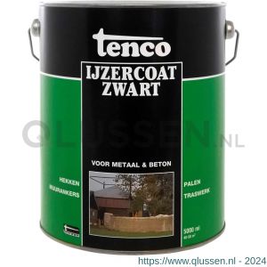 Tenco IJzercoat ijzercoating teervrij zwart 5 L blik 13081906