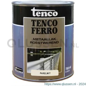 Tenco Ferro roestwerende ijzerverf metaallak dekkend 413 parelwit 0,75 L blik 11215365