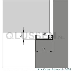 Ellen tochtprofiel inbouw aluminium gelakt AIB 3N XL 230 cm 310110923