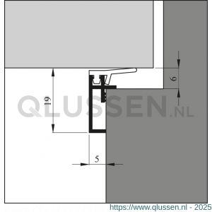 Ellen tochtprofiel opbouw aluminium ANB-1N AR 300 cm 300300230