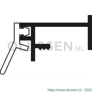 Ellen tochtprofiel opbouw aluminium ANB-2N AR 300 cm 300900230