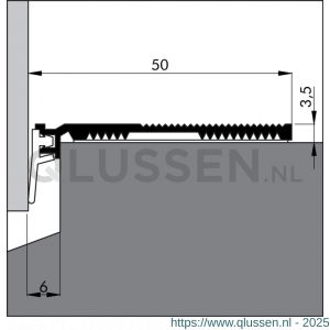 Ellen tochtprofiel slijtdorpel opbouw aluminium ANB-7 AR 300 cm ZK 330902230