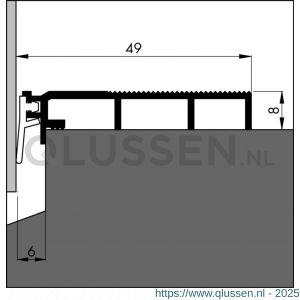 Ellen tochtprofiel slijtdorpel opbouw aluminium ANB-7N AR 300 cm 331100230