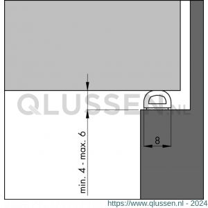 Ellen tochtprofiel tochtband zelfklevend EPDM D-WT 7,5 m grote kier 600501062