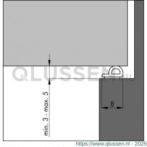 Ellen tochtprofiel tochtband zelfklevend EPDM P-WT 100 m 600301510