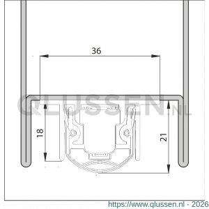 Ellen automatische valdorpel aluminium EM Ellen Matic Ferro 2 980 mm 203000980