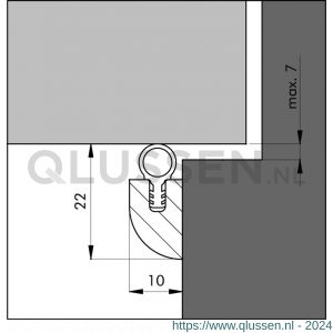 Ellen tochtprofiel opbouw hout authentiek beuken HTS 230 cm 90000223