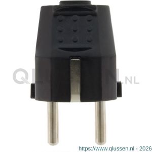 Q-Link stekker randaarde 10/16 A zwart 00.110.07