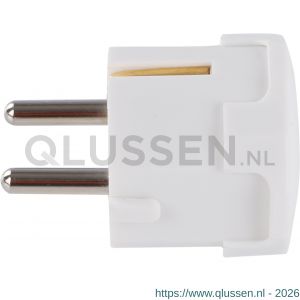 Q-Link stekker met randaarde zij-invoer 10/16 A wit 00.110.08