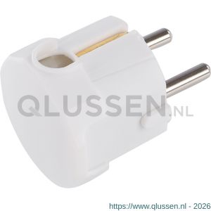Q-Link stekker met randaarde zij-invoer 10/16 A wit 00.110.08