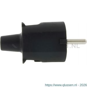 Q-Link stekker PVC met randaarde 10/16 A zwart 00.110.12