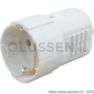 Q-Link contrastekker met randaarde 10/16 A wit 00.110.33